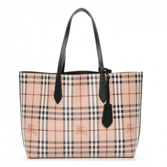 Burberry Handbags - 💯 Auth Burberry Reversible Black & Beige Tote Bag